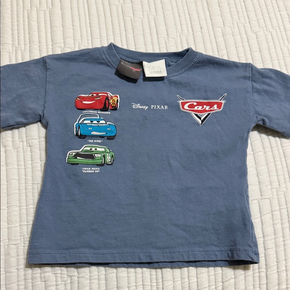 Zara Disney Cars Blue T-Shirt Size 1.5 years